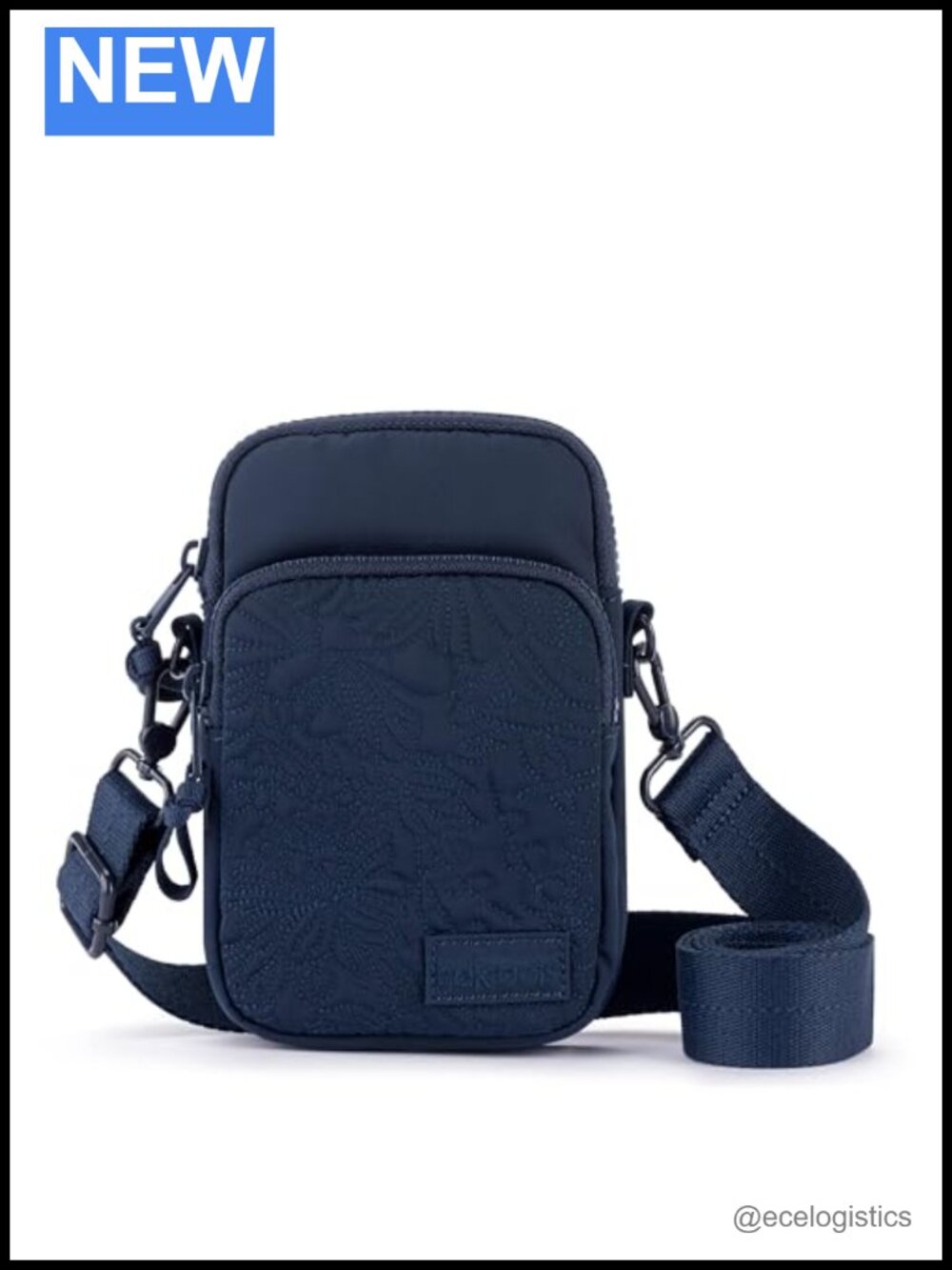 Compact Sling Crossbody Bag with Adjustable Strap, Zipper Closure,